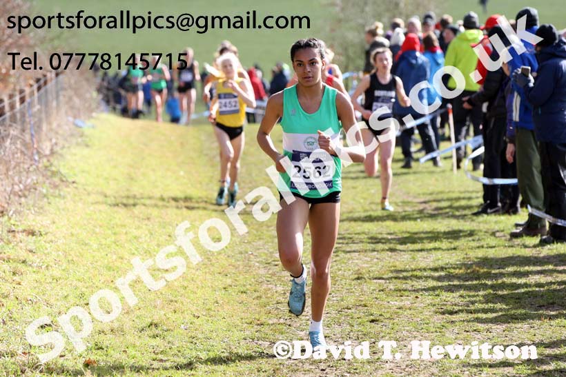 Womens under-20s 2019 British Athletics Inter Counties Cross Country, Prestwood Hall, Loughborough. Photo:  David T. Hewitson/Sports for All Pics